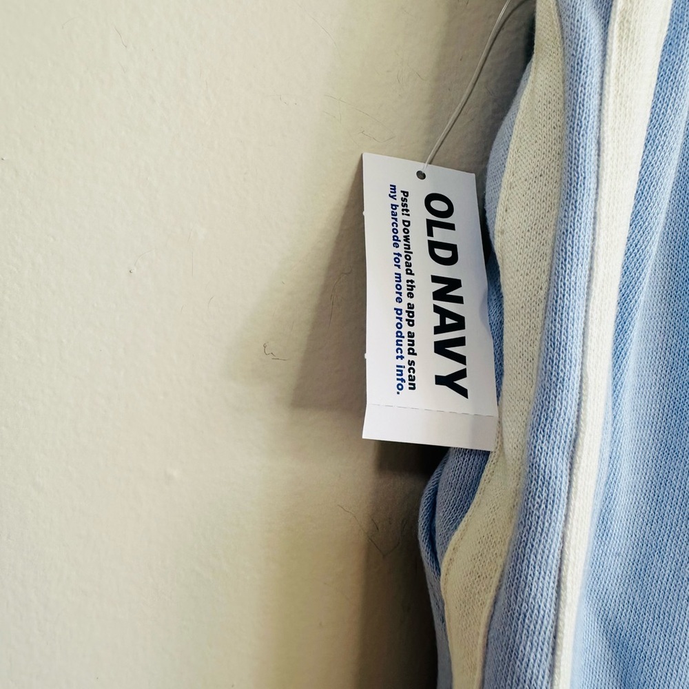NWT Old Navy High-Waisted SoComfy Wide-Leg Sweatpants Light Blue & White Size SP - Picture 8 of 12